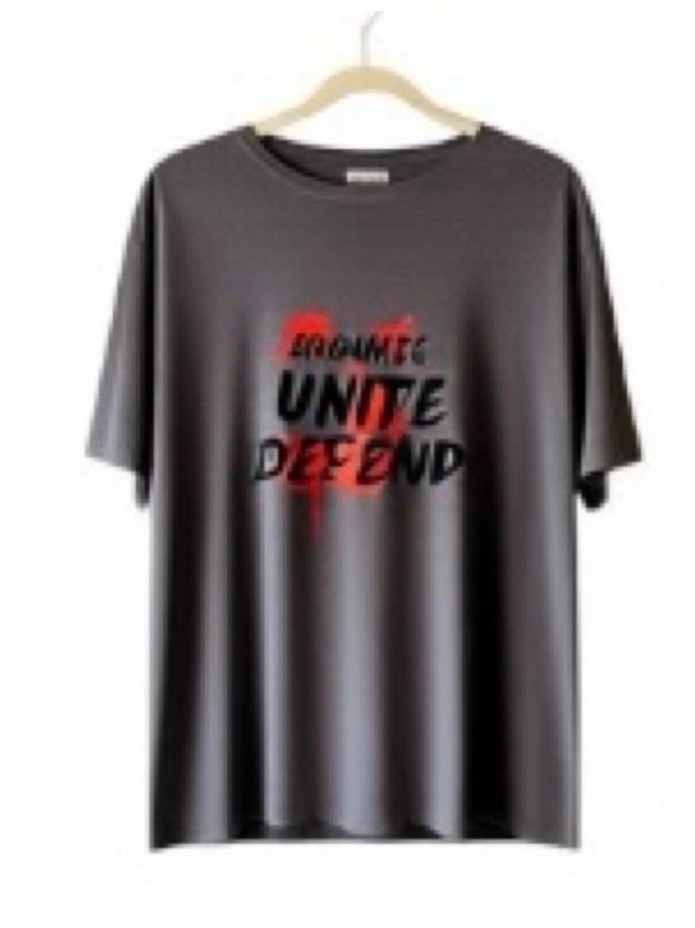 Kirkland Signature Gray Short-Sleeve Tee with Red Graphic